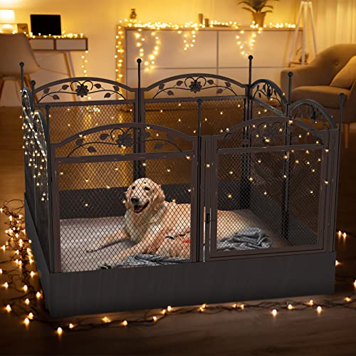 Dog Whelping Box Fence with Waterproof Whelping Pad B50380