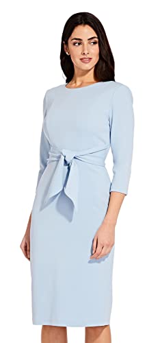 Bow Sheath Dress with Three Quarter Sleeves P6913