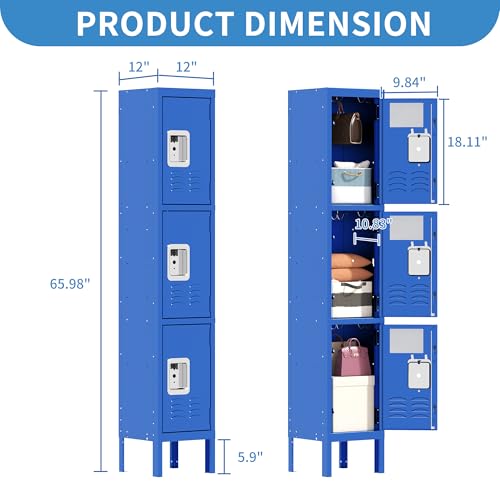 Steel Storage Lockers Lockable (Grey) I6629