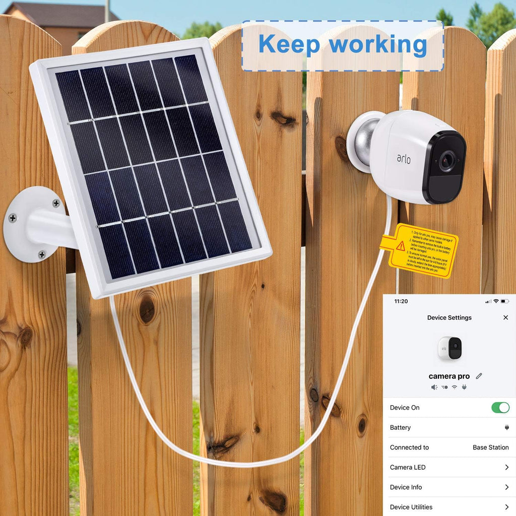 Solar Panel with Adjustable Mount Bracket, 12 Feet Cable (2 Pack) R4881