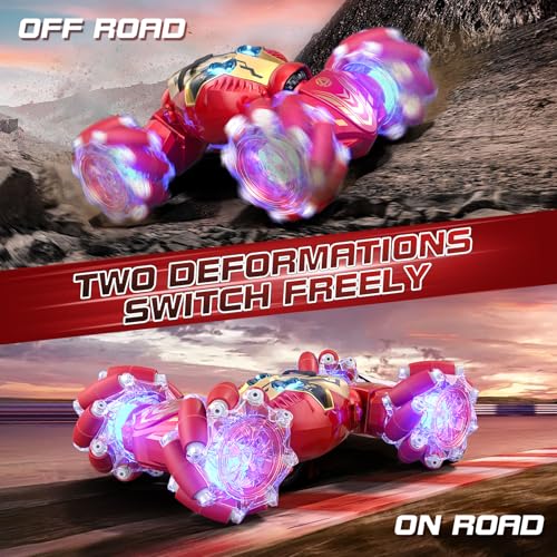 Remote Control Car Gesture RC Stunt Car with Spray Lights Music 4WD 2.4GHz Off-Road 360° Rotation Toy Car U497