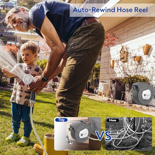 1/2 in x 110 ft Wall Mounted Garden Hose Reel P63284