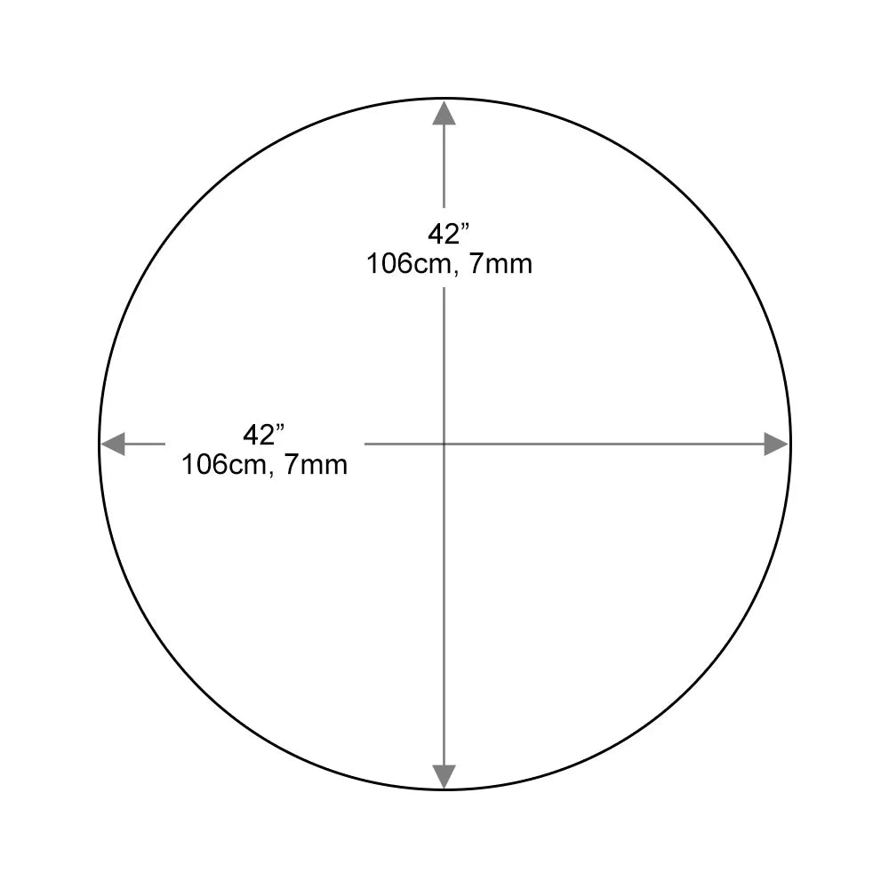 42" Round Tempered Glass Table Top, 1/4" Thick L913