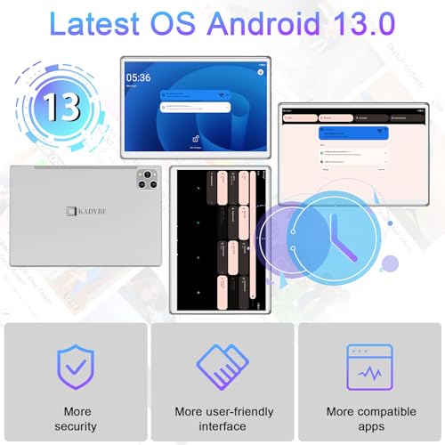 128GB ROM 16GB RAM 10.1 Inch Android Tablet with Keyboard L43193