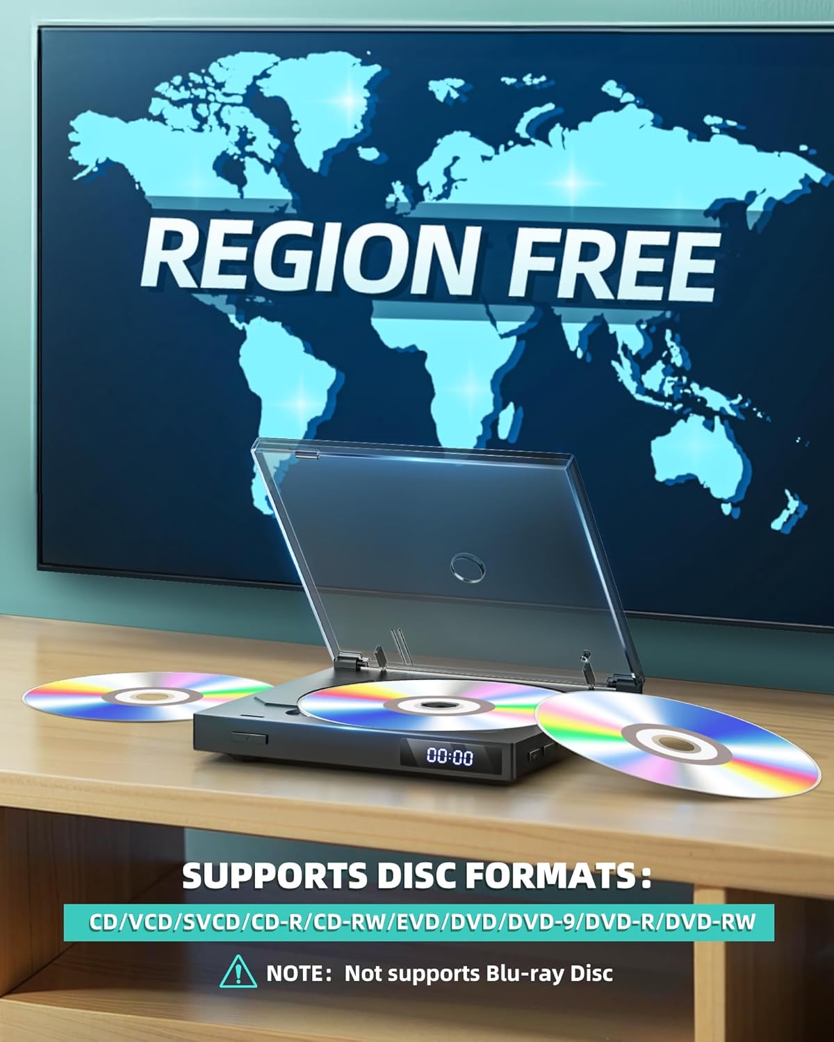 Compact HDMI DVD Player with Remote Control U197