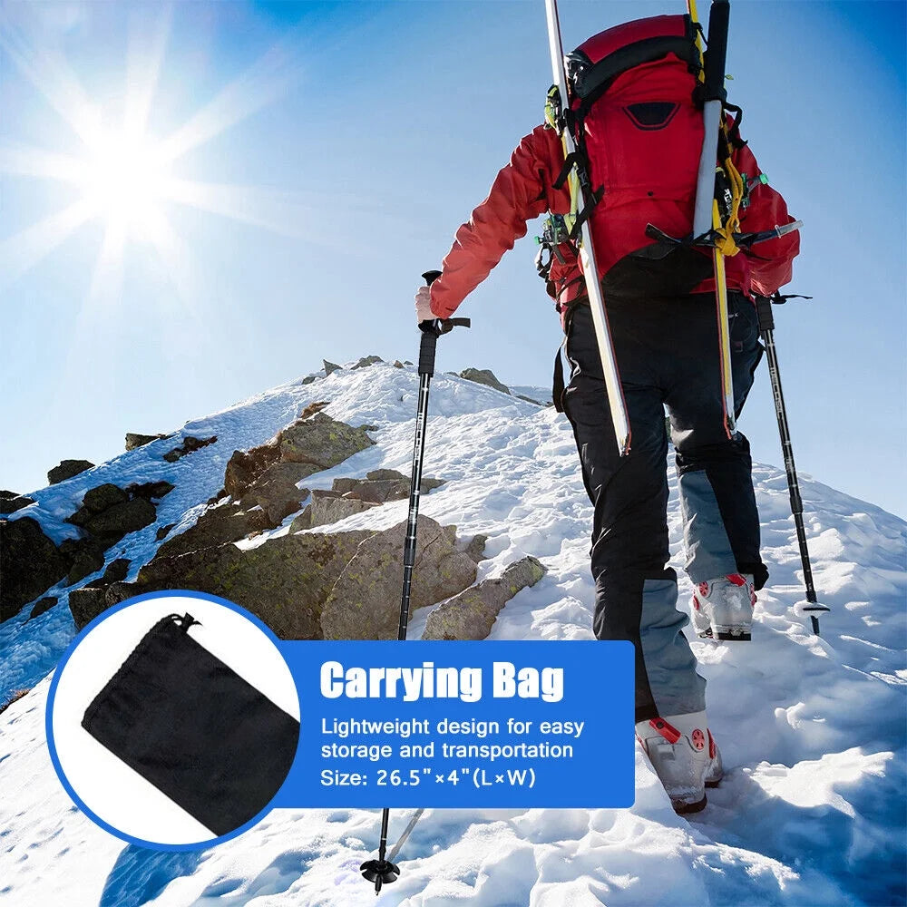 Blue Aluminum Quick Lock Trekking Poles Z634123
