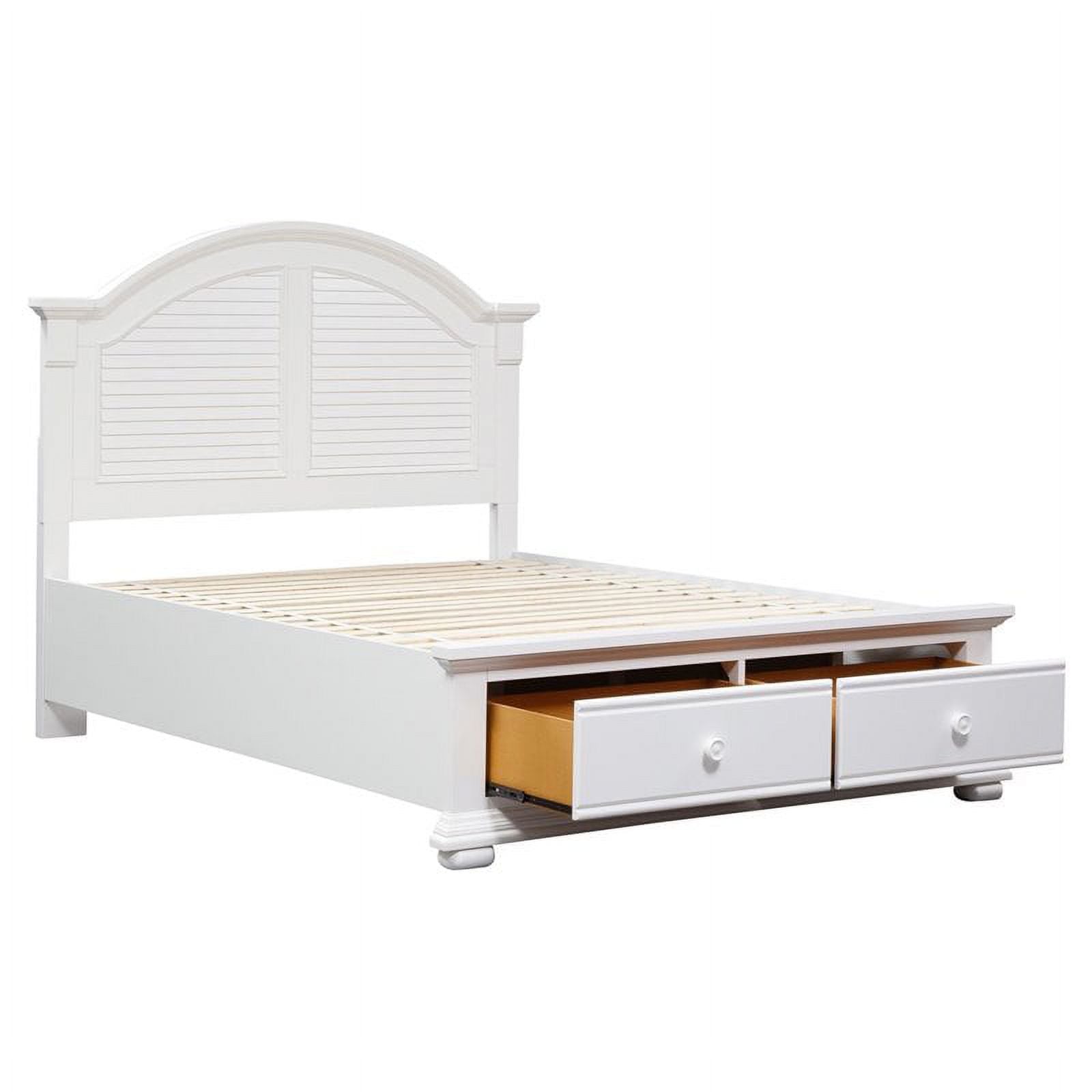 White Wood Queen Panel Headboard S92885