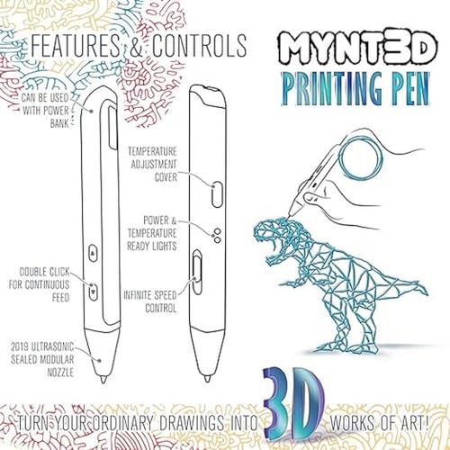 1.75mm ABS and PLA Compatible 3D Printing Pen J4067