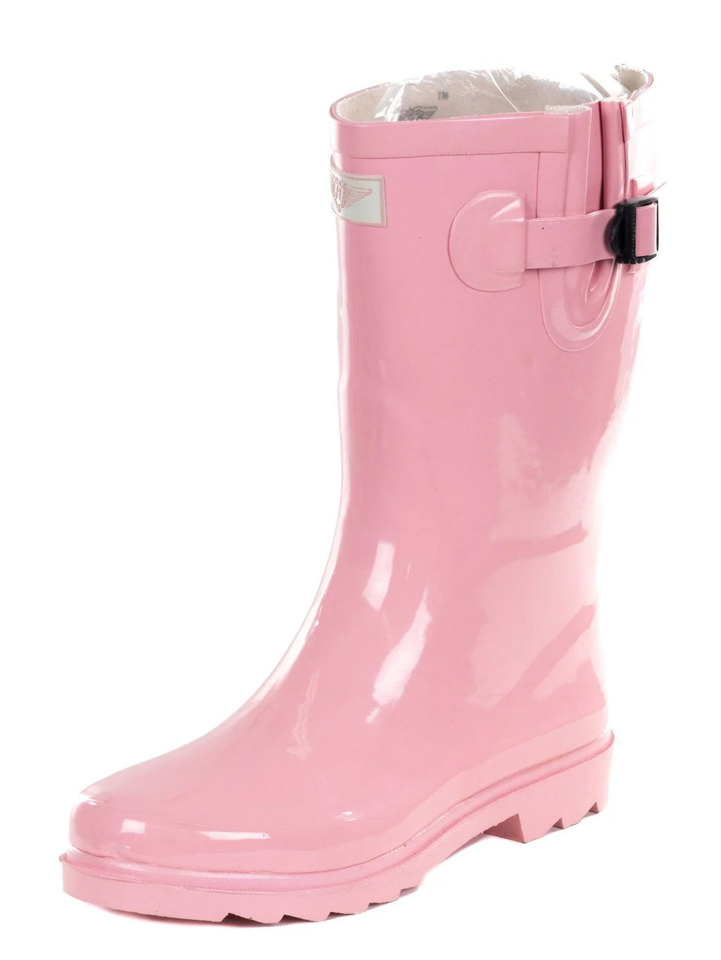 Pink Rubber 11-Inch Mid-Calf Rain Boots W3861