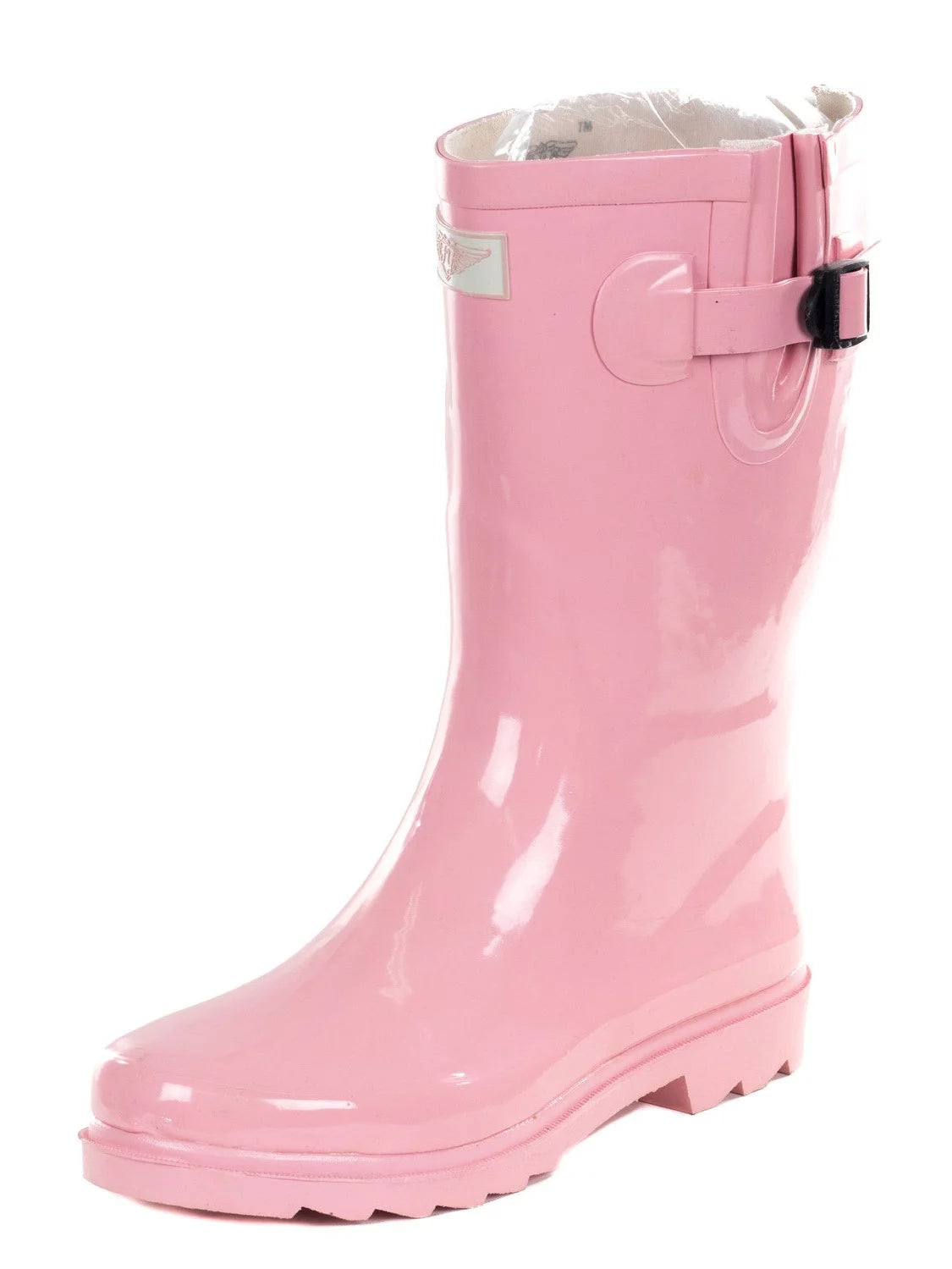 Pink Rubber 11-Inch Mid-Calf Rain Boots W3861