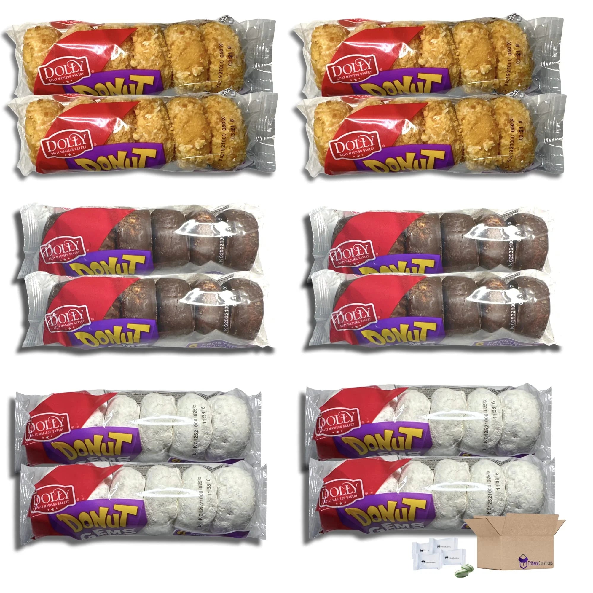 12 Packs (72 Donuts) Mini Donuts Variety Pack X19550