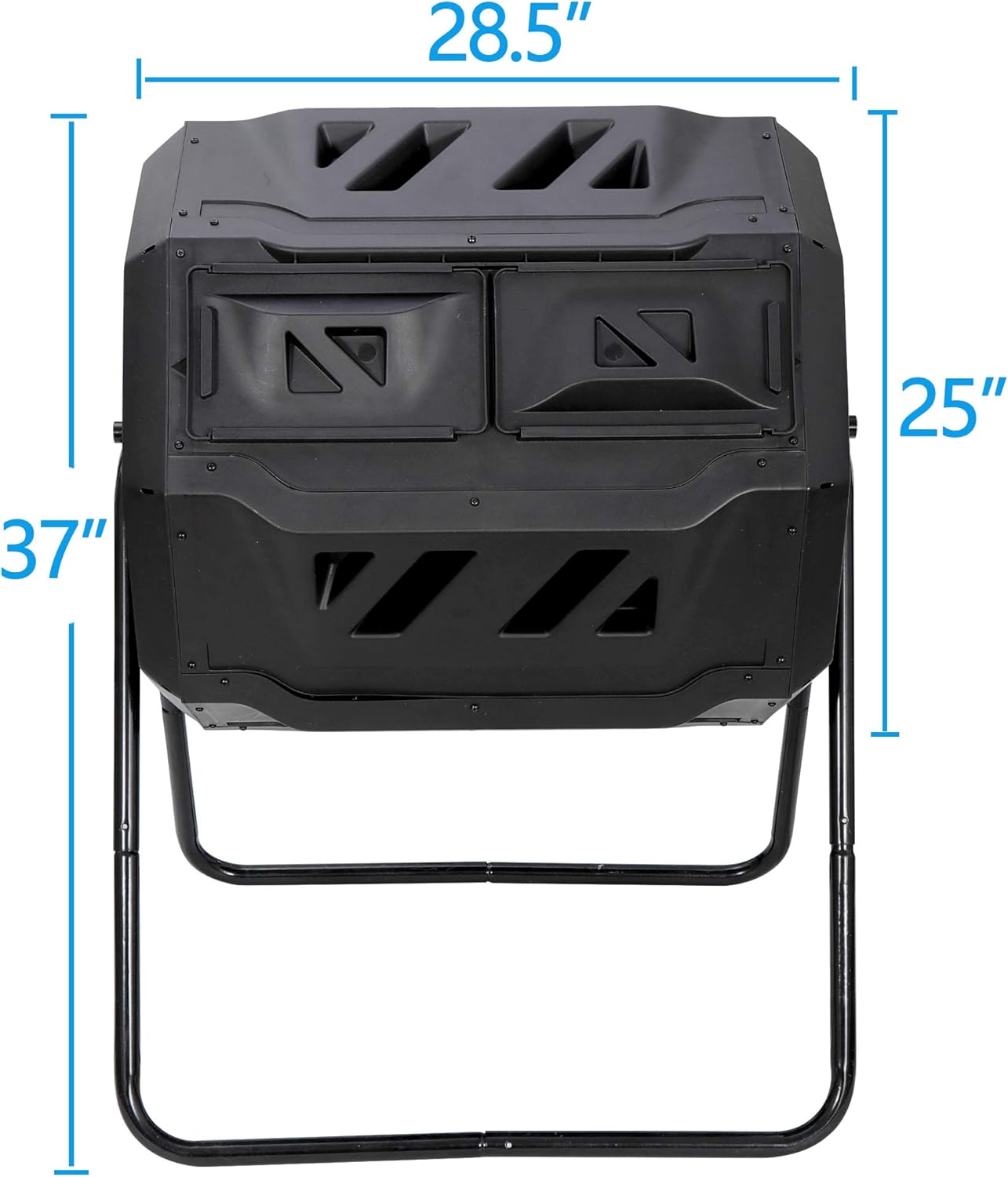 43 Gallon Black Dual Chamber Composting Tumbler I519