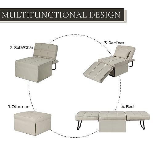 Dark Gray Folding Sleeper Sofa Chair S79761