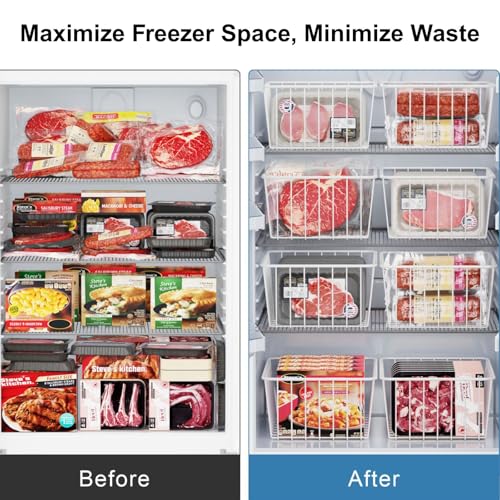 White 4 Pack Small Wire Freezer Baskets D850428