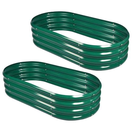 2Pcs Galvanized Raised Garden Bed Kit R542