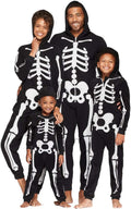 Glow in Dark Black and White Halloween Hoodie Onesie Q354024