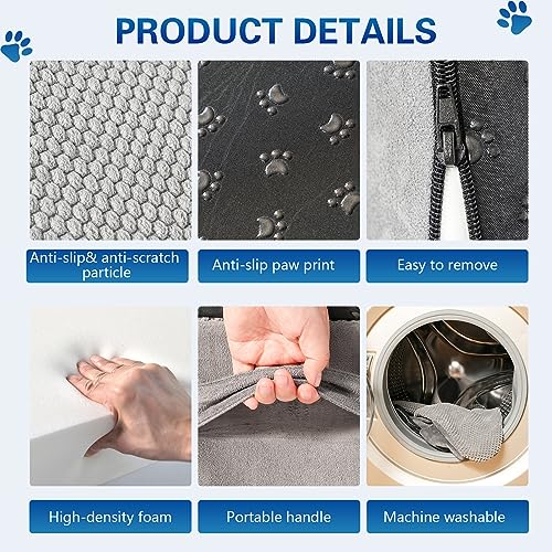 6 Tier Pet Stairs with Handle and Washable Cover L1800