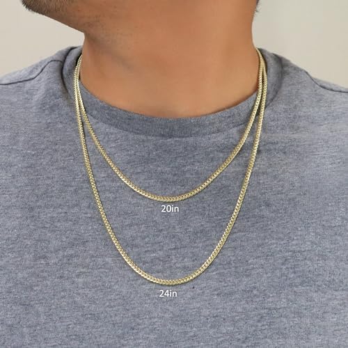 14k Yellow Gold Solid Miami Cuban Link Chain Necklace E348015