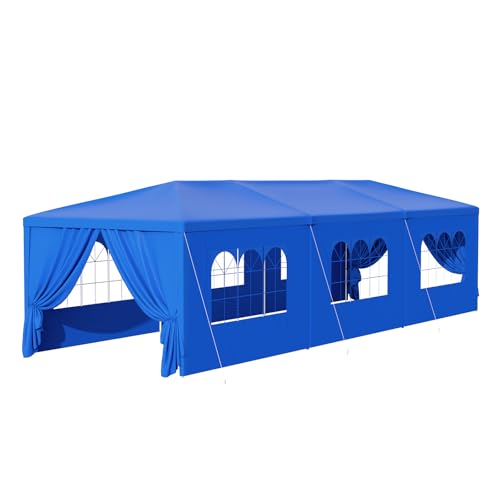 Black 10x30 Heavy Duty Party Tent with 8 Removable Sidewalls U45253