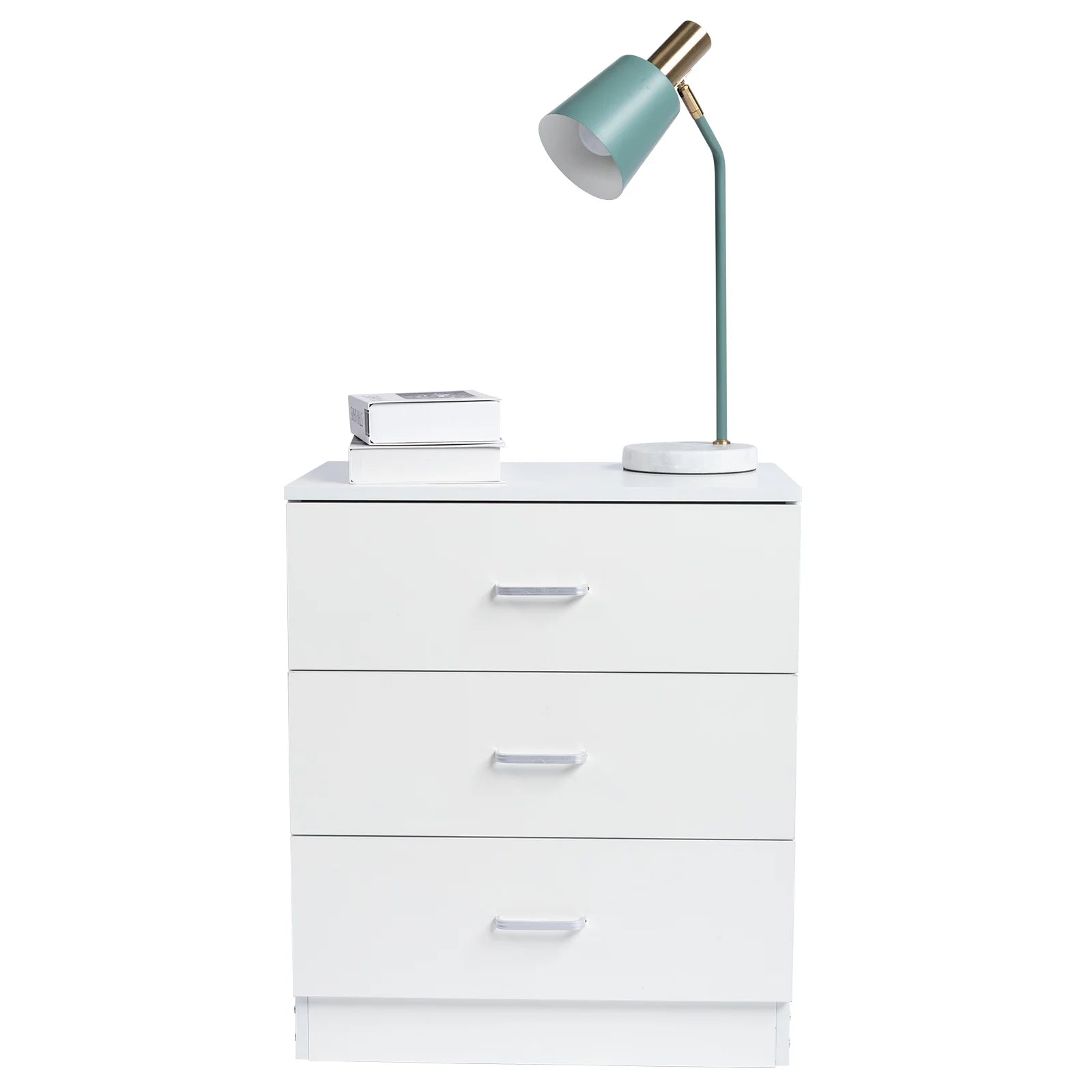 White 3-Drawer Wooden Dresser M65035