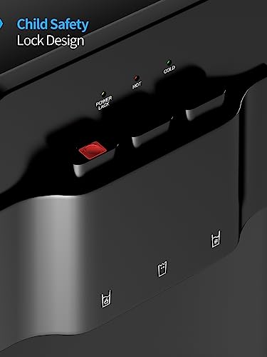 Black Bottom Loading Water Cooler Dispenser with 3 Temperature Settings T29461