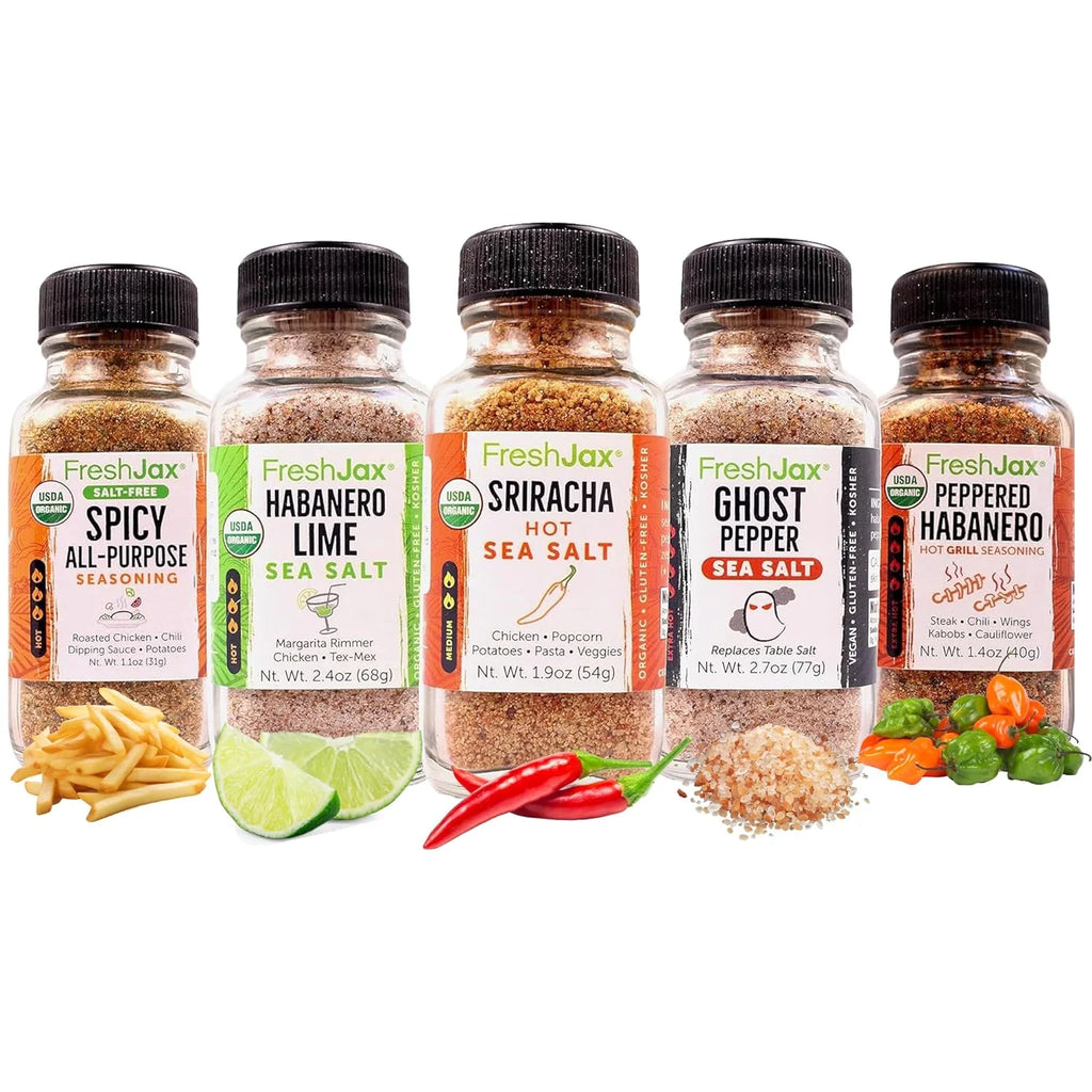 Pack of 5 Organic Hot & Spicy Seasoning Set D1295