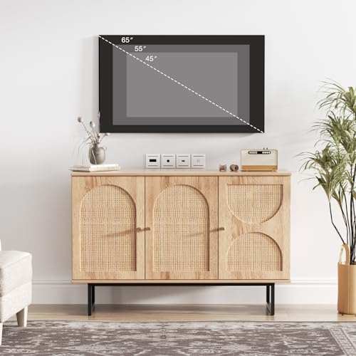 Natural Rattan Sideboard Cabinet with 2 Doors B306504