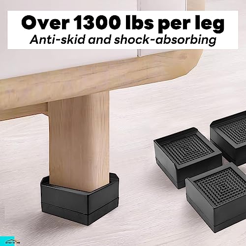 Black 4 Pack Furniture Risers 1.5 Inch I60242
