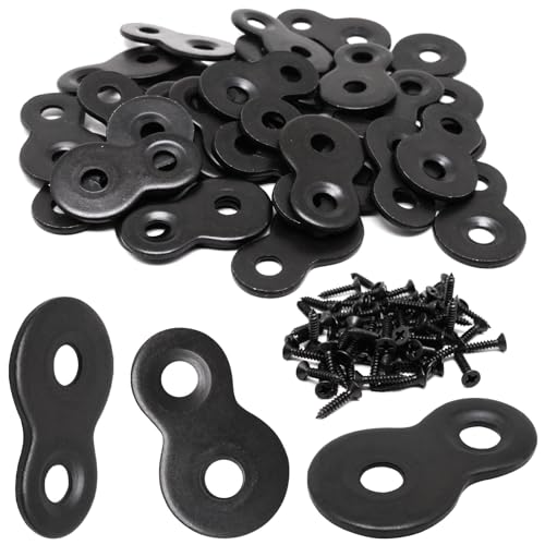 32pcs Figure 8 Table Top Fasteners with Screws (Black) K5882