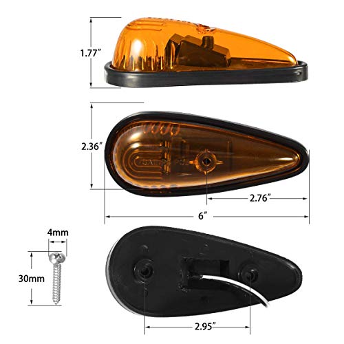 Amber Teardrop Cab Light 9LED Cab Marker Light 5pcs L7089