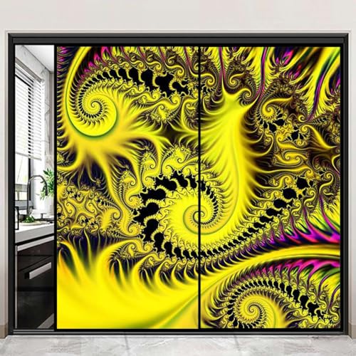 Blackout Window Privacy Film Sticker 17.7 W x 35.4 L Inch Red and Green Y333935