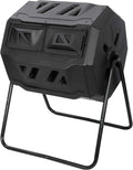 43 Gallon Black Dual Chamber Composting Tumbler I519