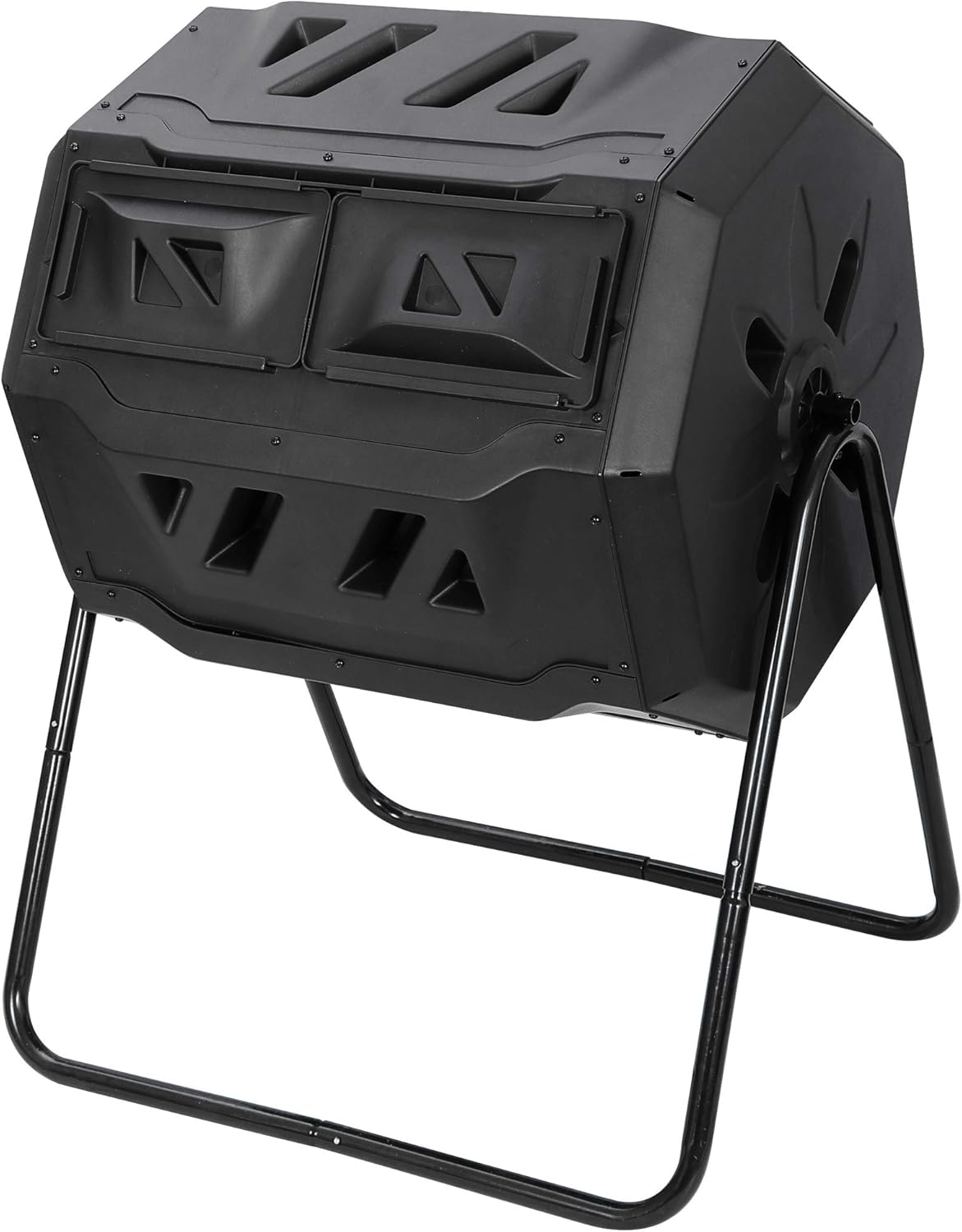 43 Gallon Black Dual Chamber Composting Tumbler I519