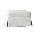 Classic Bleach White Rectangle Standard Ottoman A214