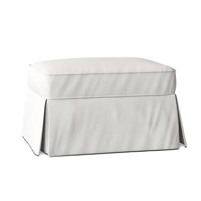 Classic Bleach White Rectangle Standard Ottoman A214