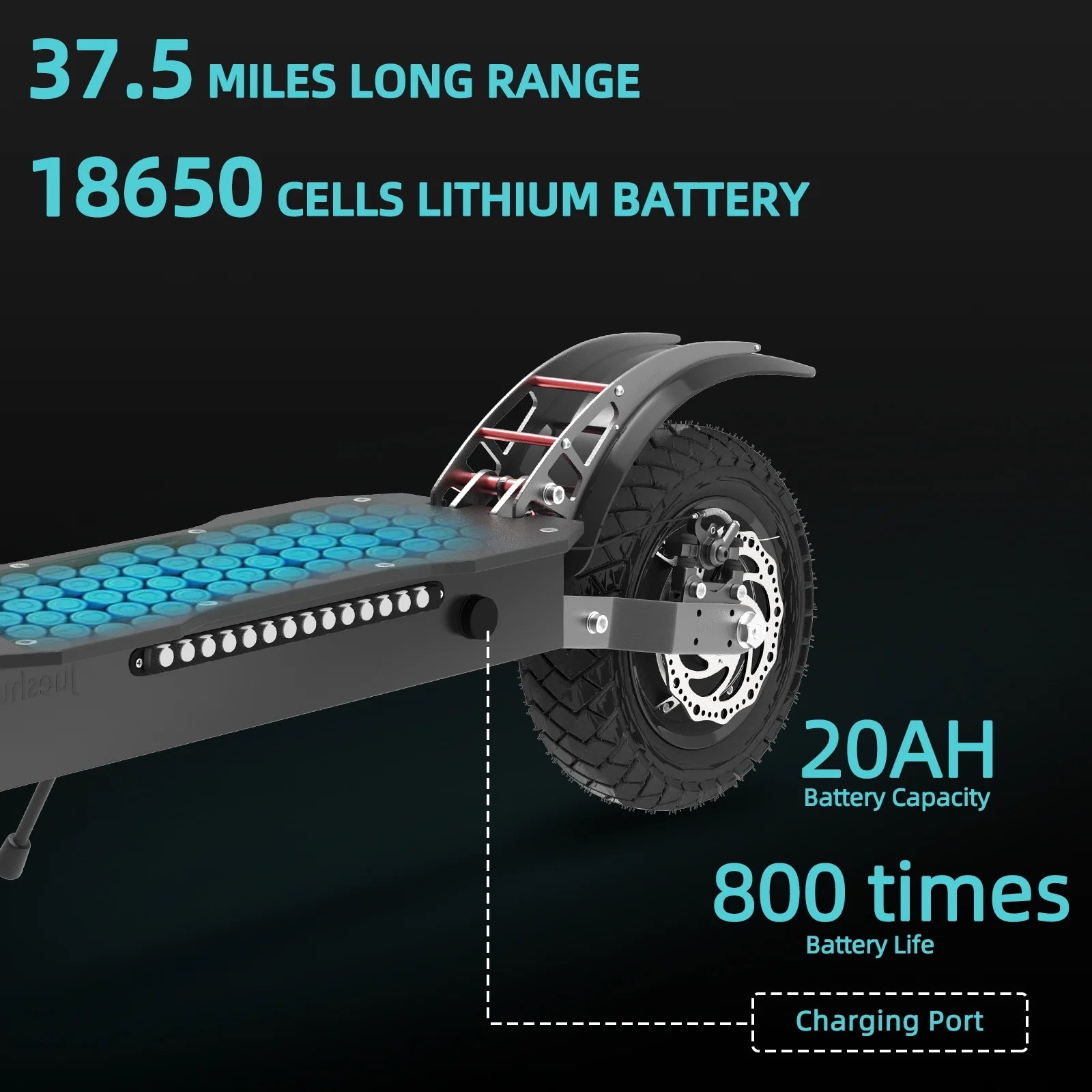 2600W 45 MPH 40 Miles Disc Brake Electric Scooter G806554