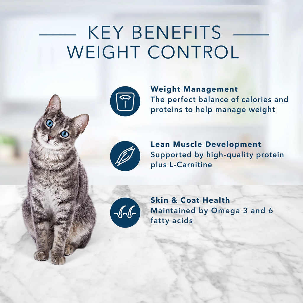 Blue Buffalo Tastefuls Weight Control Natural Adult Dry Cat Food, Chicken 3lb bag A3103