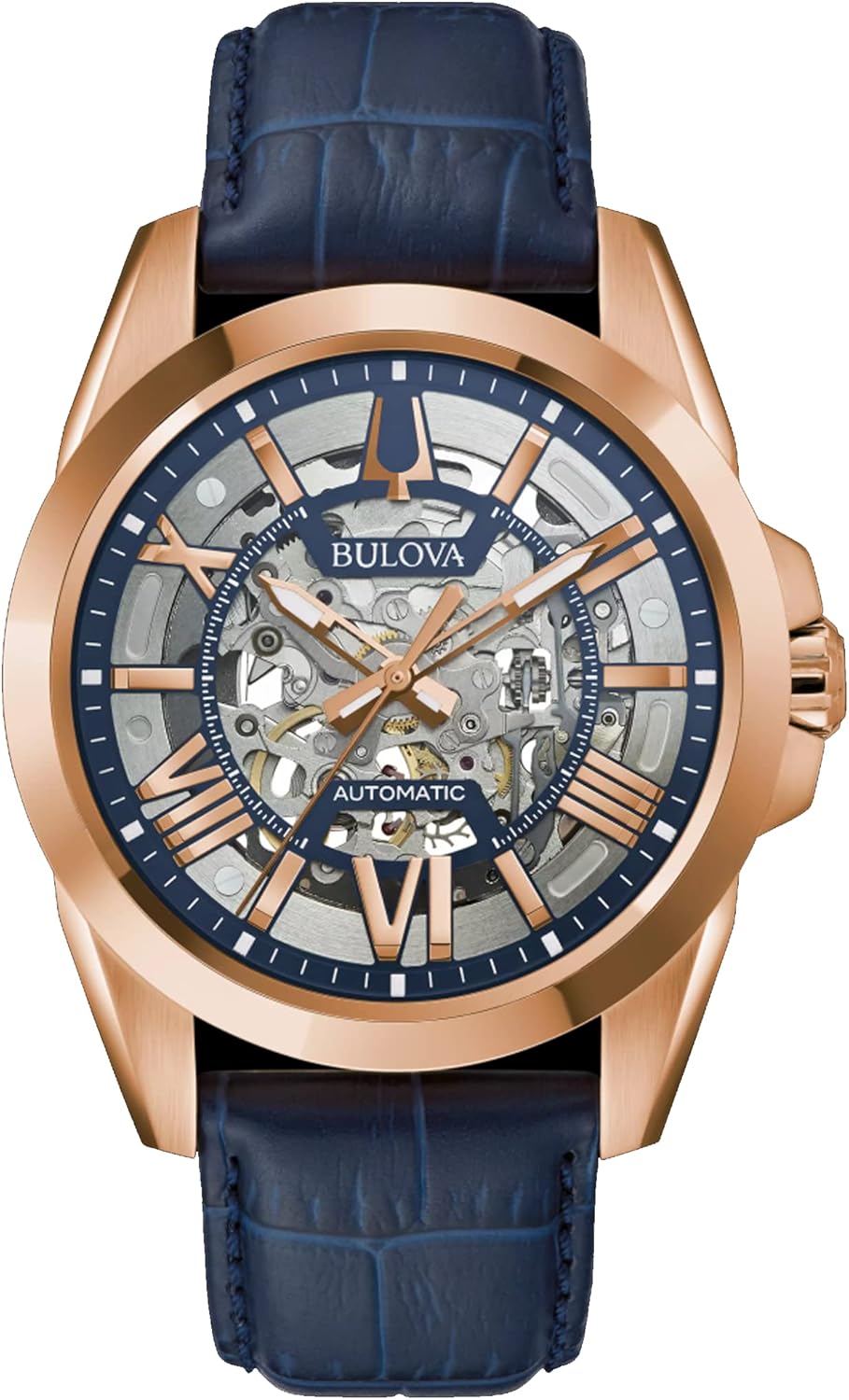 Men's Automatic Watch, 43mm, Skeleton Dial, 100M Water Resistant U537777