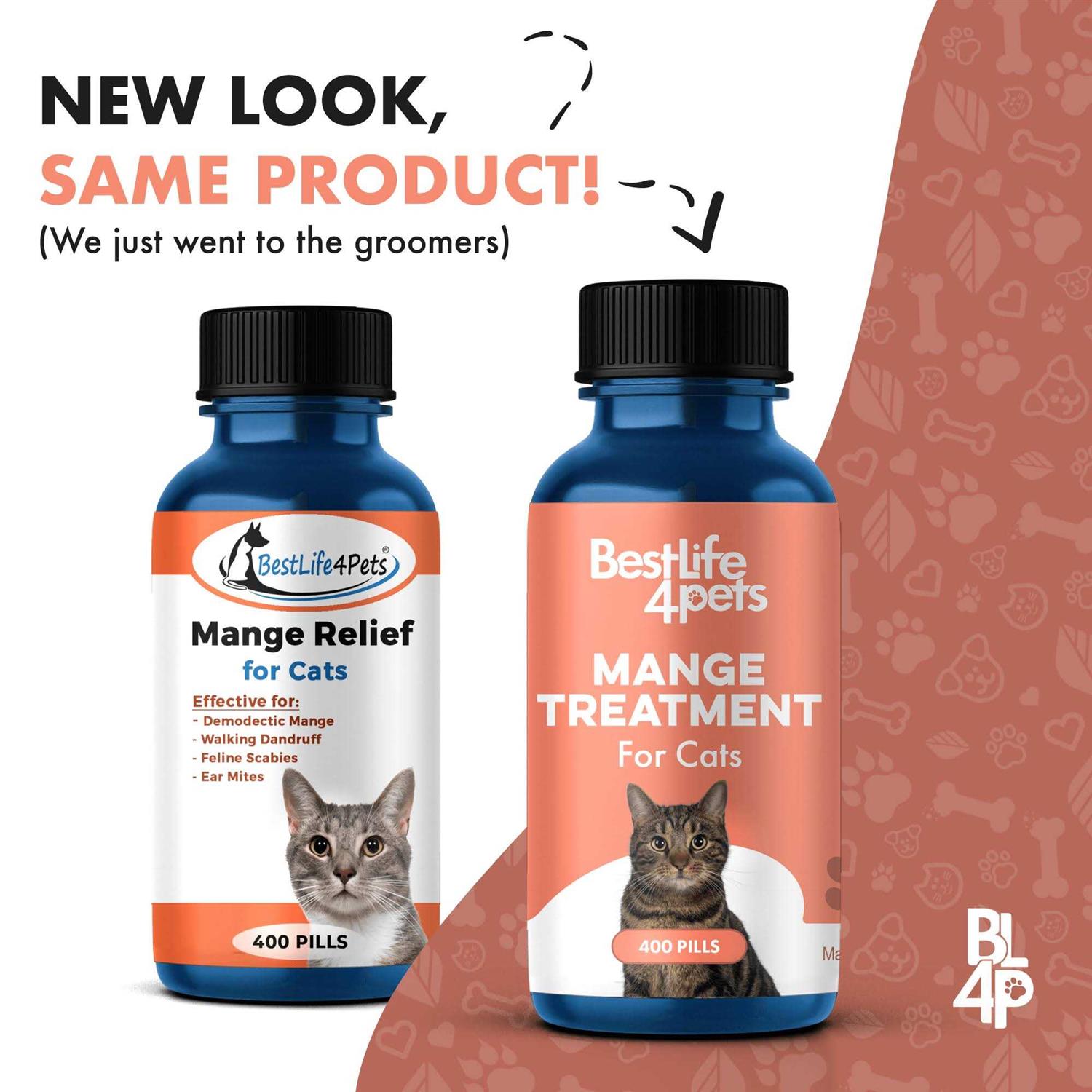 Demodectic Mange and Scabies Relief for Cats Ear Mites & Itch Relief Supplements J6584