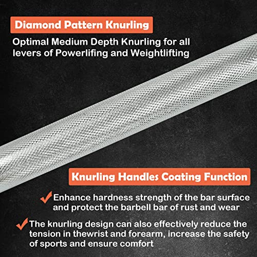 Chrome Barbell Bar with Ring Collars Olympic Barbell N52428