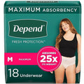 Medium Disposable Incontinence Underwear for Women, Blush, 18 Count R956359