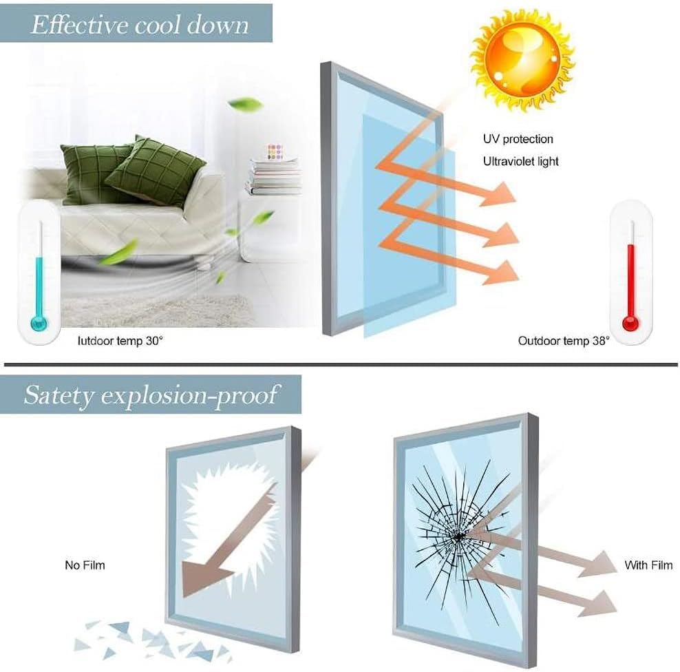 Blackout Window Privacy Film Sticker 17.7 W x 35.4 L Inch Red and Green Y333935