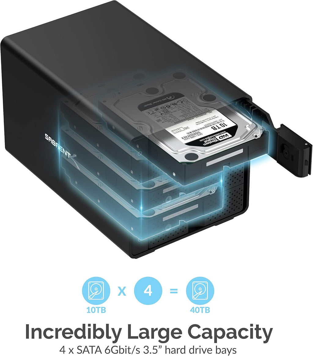 USB 3.0 to SATA Dual Bay External Hard Drive Docking Station for 2.5 or 3.5in HDD, SSD with Hard Drive Duplicator T3217