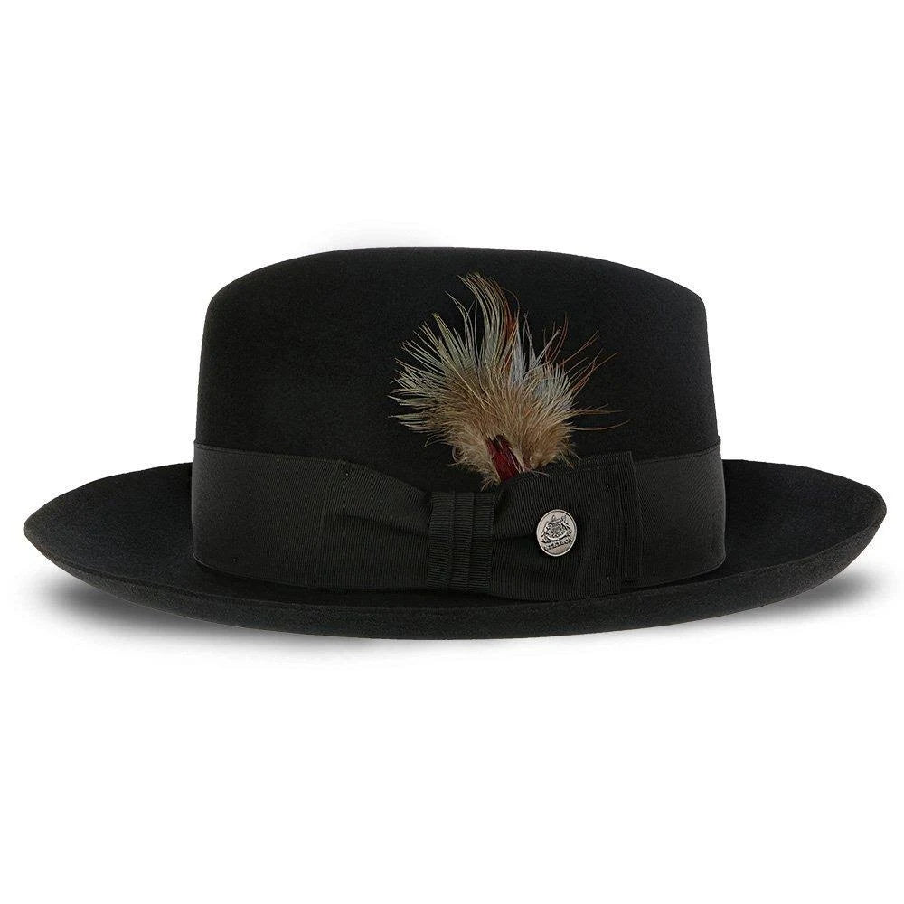 Beaver Fur Felt Fedora Hat Size 7 1/4 Caribou W409710