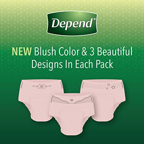 Disposable Maximum Absorbency Incontinence Underwear, Large, Blush, 52 Count M841443