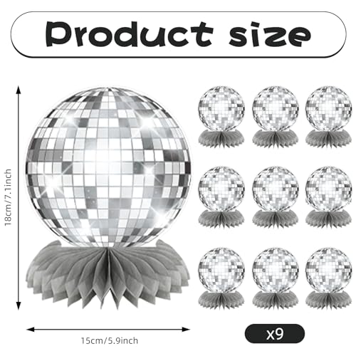 Silver Flat Disco Ball Centerpieces E439