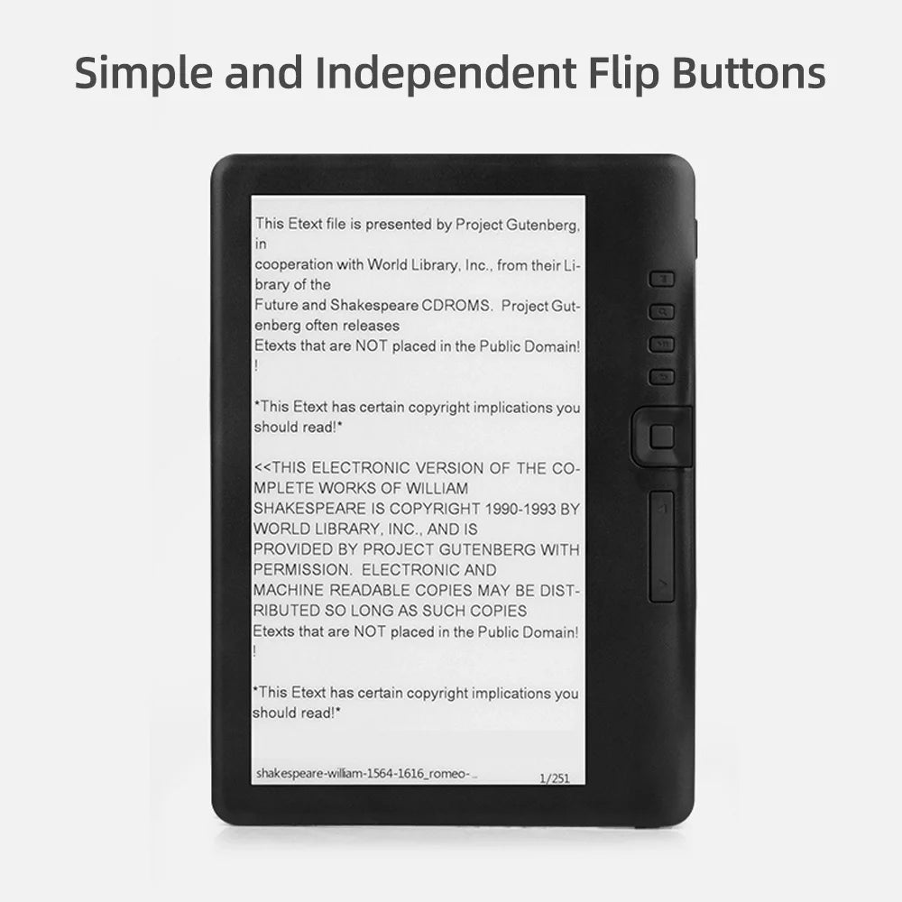 Portable E-book Reader 7 inch 8GB Memory V32083