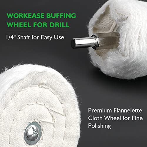 Flannelette Polishing Wheels Mixed Polish Head Kit with 1/4'' Shaft S68527