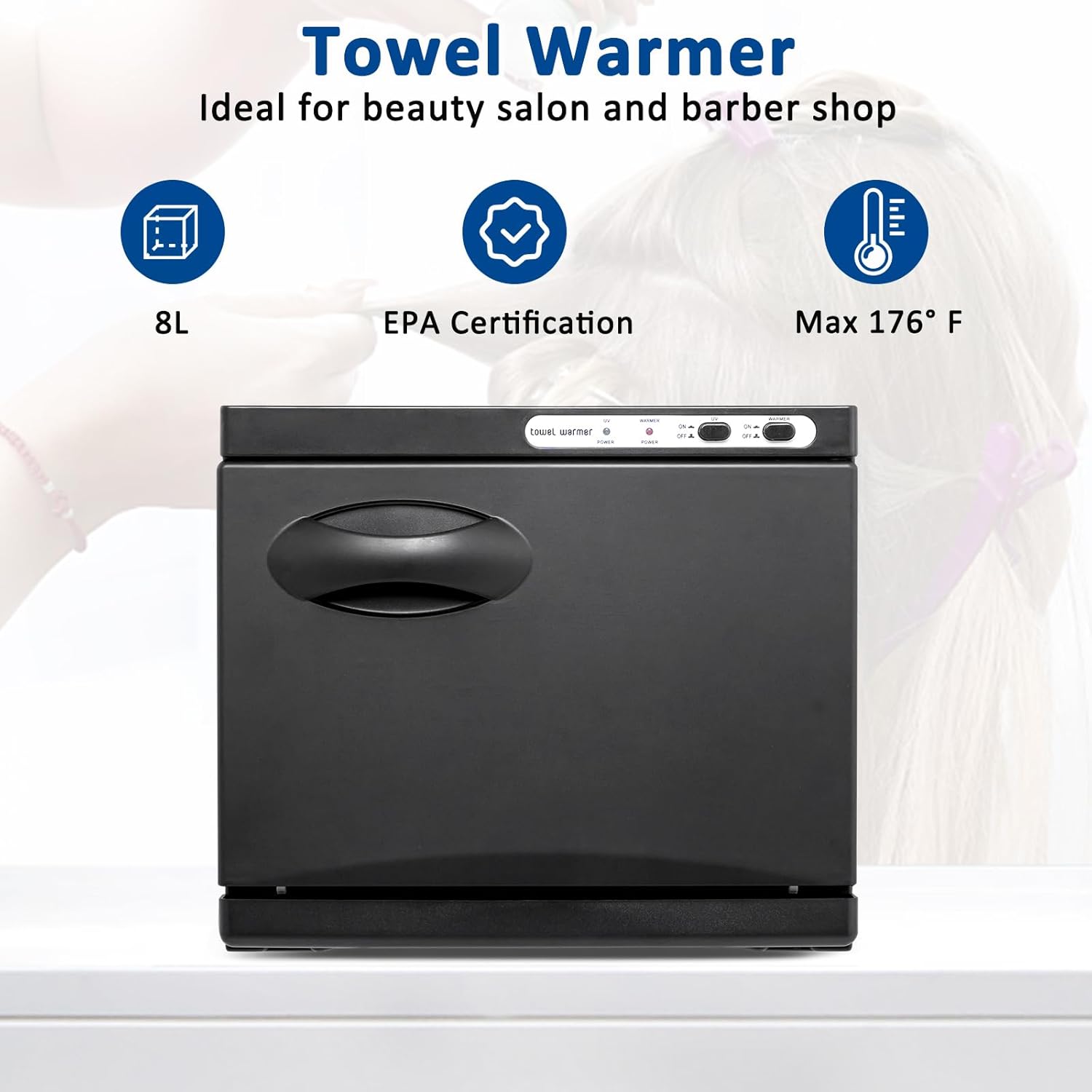 Black Aluminum Chamber Towel Warmer W4201
