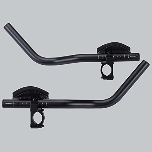 Black 26/31.8 mm Aluminium Two-Piece Tri Bars Bike Handlebar Q133751